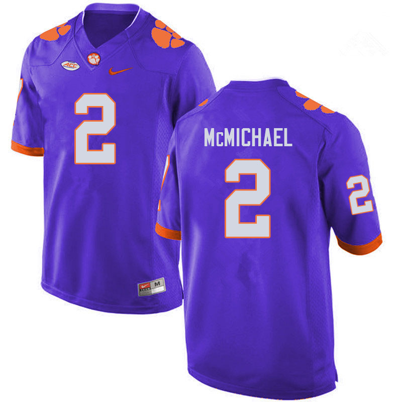 Men #2 Kyler McMichael Clemson Tigers College Football Jerseys Sale-Purple - Click Image to Close